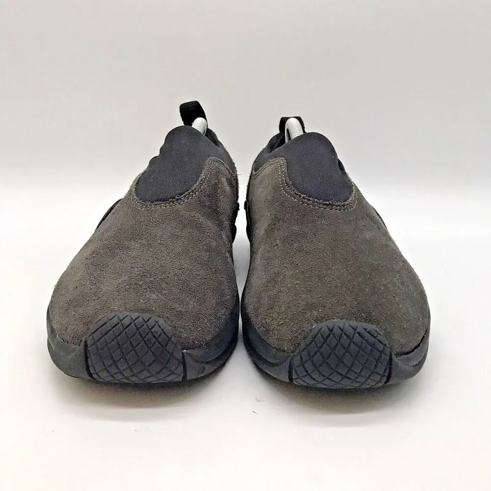 Earth Shoe Haley Slip On Loafers Women's 7.5 Gray & Black Suede Leather Shoes